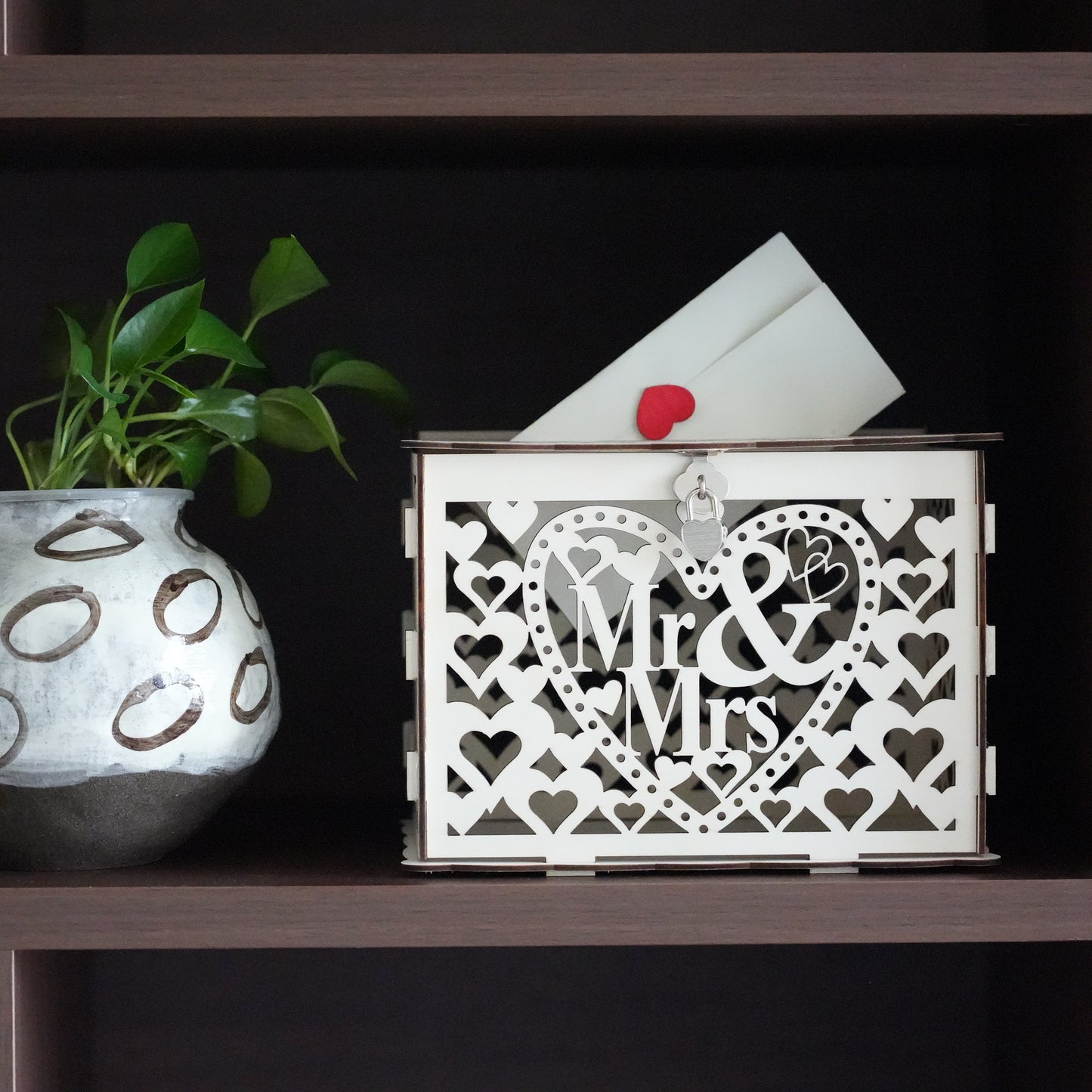 Wooden Wedding Card And Wedding Gift Money Box, Engraved Wooden Advice Box For Couple,Rustic  Wooden Cards & Gifts Keepsake