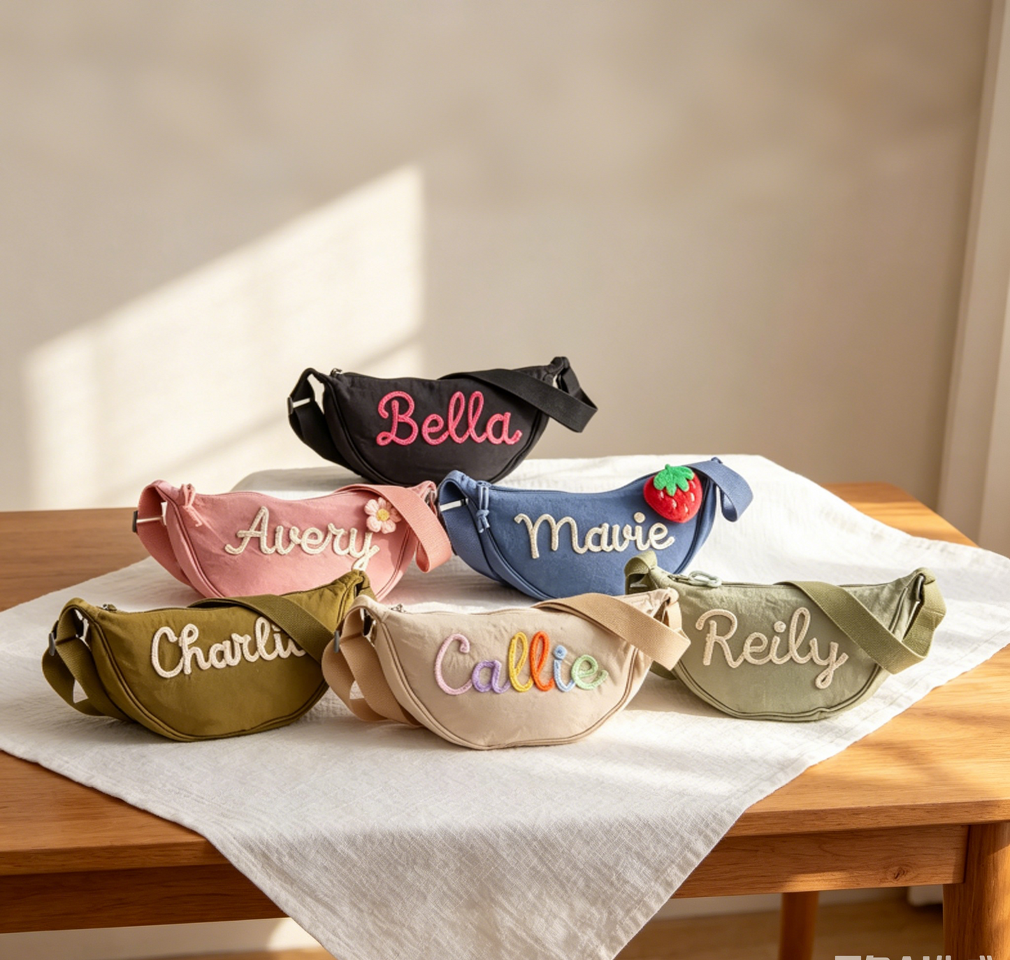 Personalized Kids Fanny Pack, Custom Embroidered Name Belt Bag, Toddler Crossbody Sling Bag, Cute Custom Bag with Name, Gift for Girls & Boys