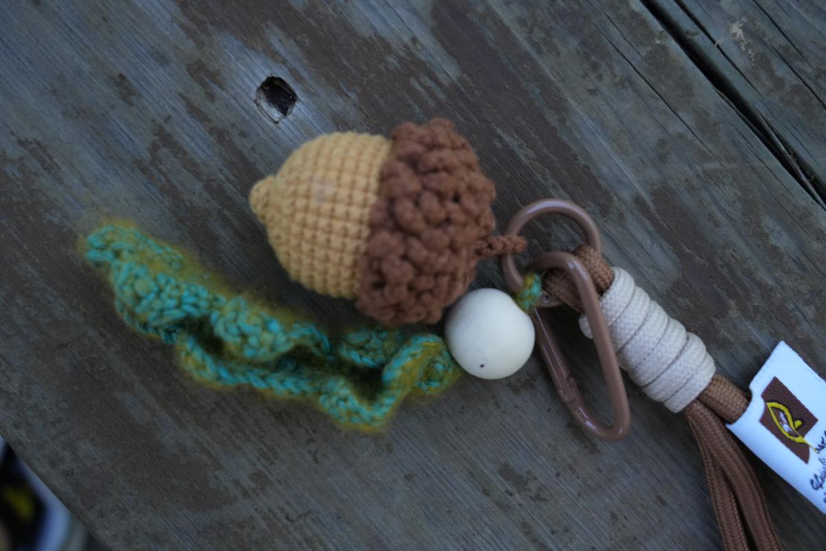 Handmade Crochet Acorn Keychain, Woodland  Fall Holiday Charm, Rustic Autumn Backpack &  Purse Accessory, Cute Nature Inspired Seasonal Gift