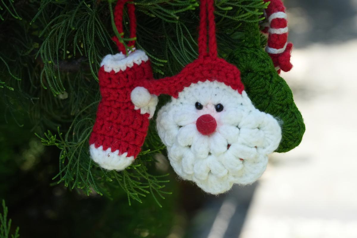 Handmade Crochet Christmas Ornaments,  Festive Xmas Tree Decorations, Rustic Holiday  Home Decor, Handcrafted Christmas Gifts