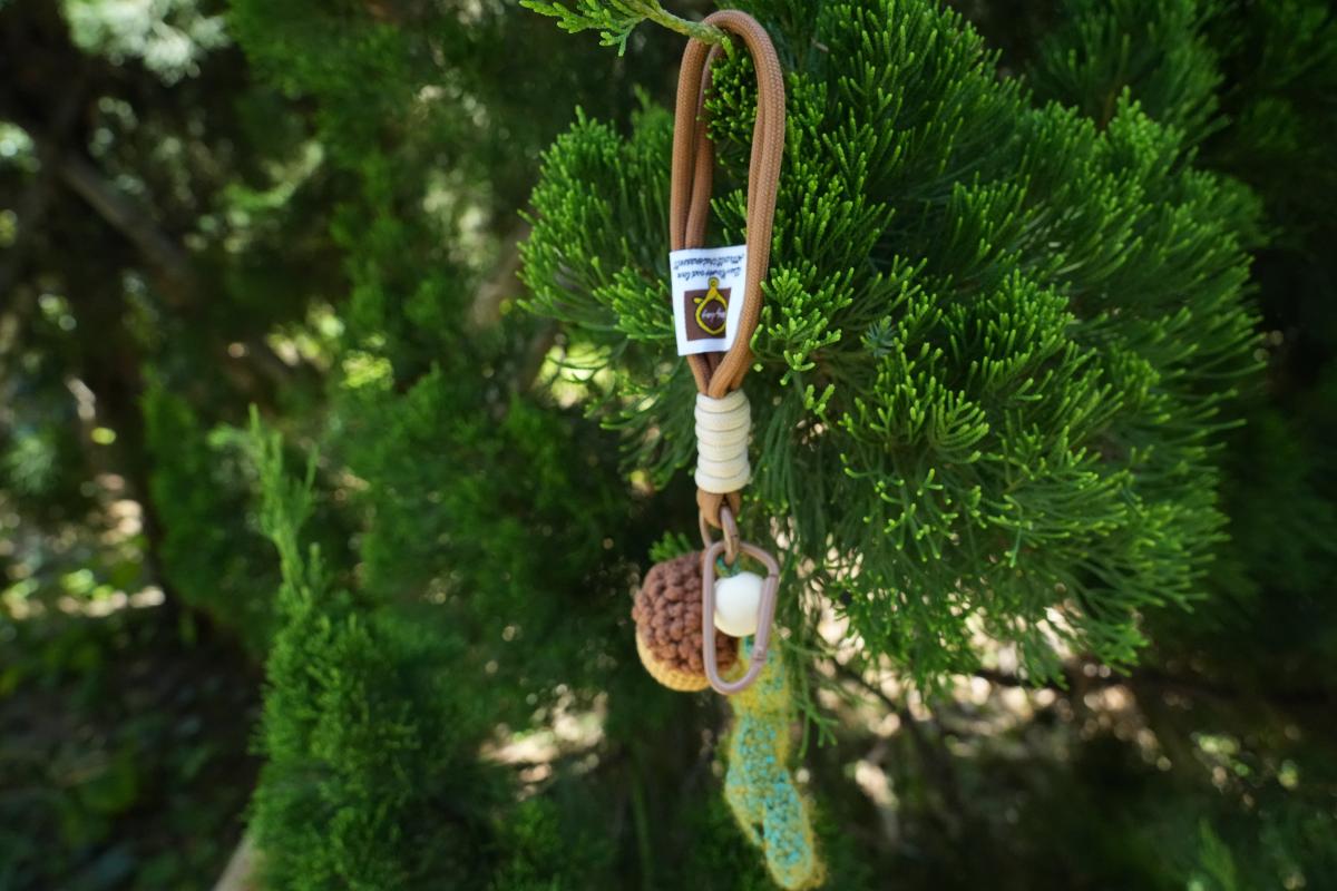 Handmade Crochet Acorn Keychain, Woodland  Fall Holiday Charm, Rustic Autumn Backpack &  Purse Accessory, Cute Nature Inspired Seasonal Gift