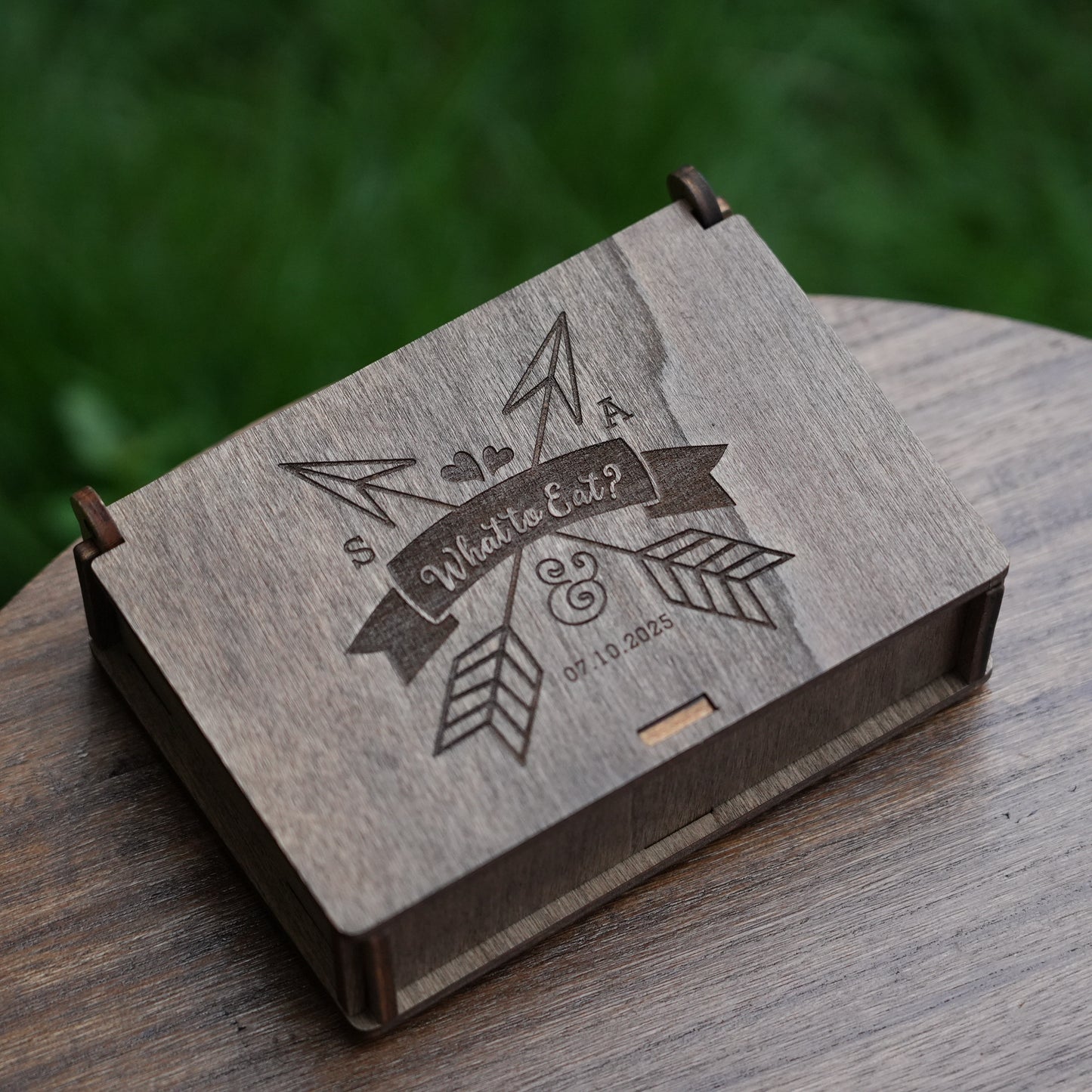 Personalized Decision Dice Set With Box,WoodenDice With Box,What To Eat Dice,Couples Dinner Idea Dice,12 Food Options Dice&;