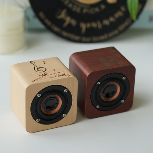 Personalized Wooden Bluetooth Speaker,Custom  Groomsmen Gifts,Birthday Gift,Anniversary Gift, Bridal Party Gifts