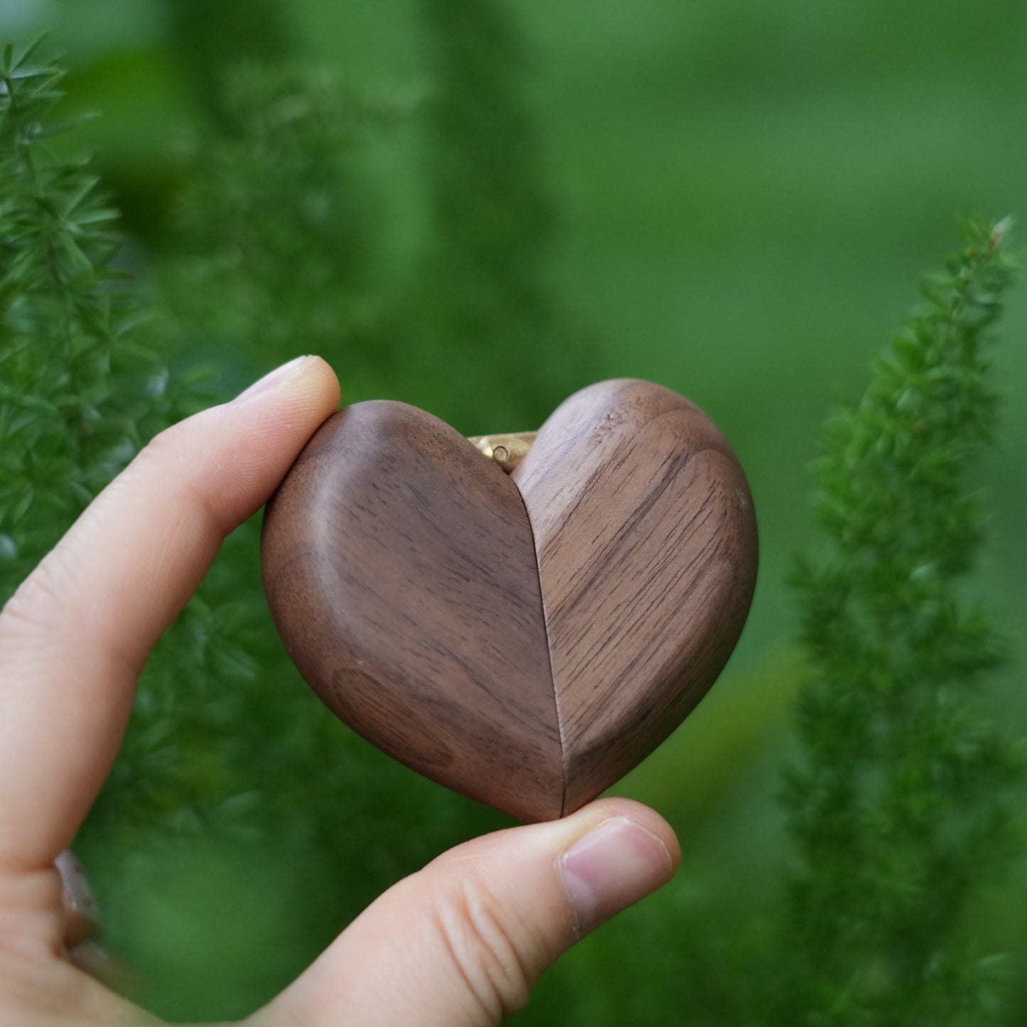 Custom Heart Shaped Wooden Ring Box,Anniversary Gift For Couple,Wedding Engagement Ring Box,Perfect Ring Bearer Gift