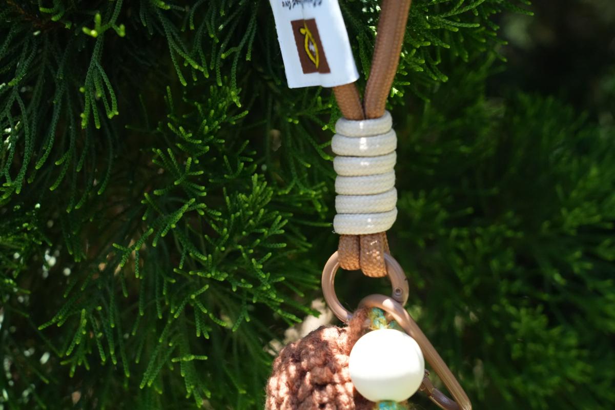 Handmade Crochet Acorn Keychain, Woodland  Fall Holiday Charm, Rustic Autumn Backpack &  Purse Accessory, Cute Nature Inspired Seasonal Gift