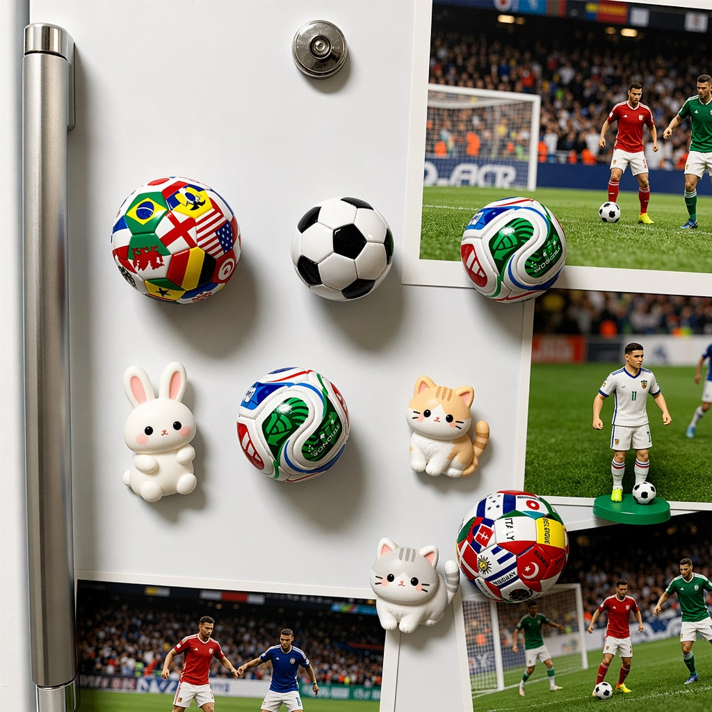 2026 World Cup Soccer Fridge Magnet, US  Canada Mexico Host Country Flags, Football  Tournament Fan Collectible Souvenir Magnet