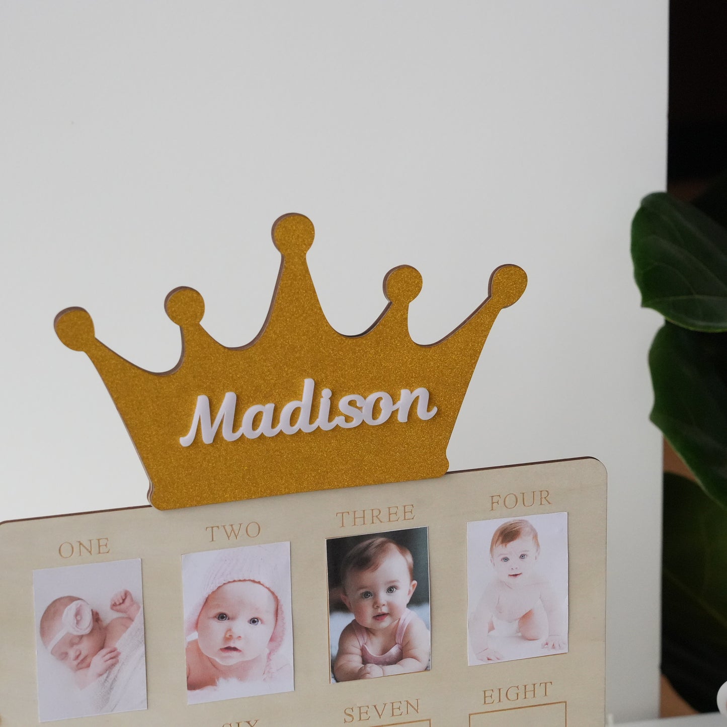 Personalized Baby First Year Photo Frame,12 MonthlyPicture Broad,New Baby Gift,Newborn To One Year Photo Frame,Birthday Decor