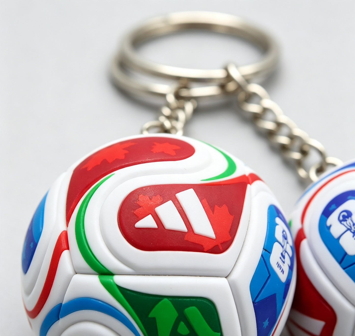 2026 World Cup Mini 3D Soccer PVC Keychain,  Solid Durable Football Keyring, World Cup Fan  Accessory & Sports Gift