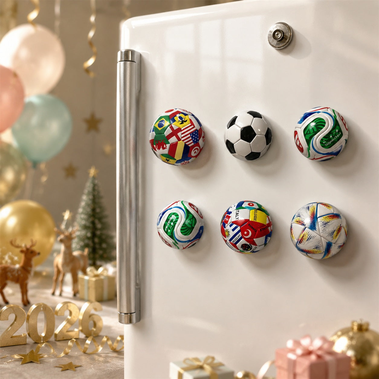 2026 World Cup Soccer Fridge Magnet, US  Canada Mexico Host Country Flags, Football  Tournament Fan Collectible Souvenir Magnet