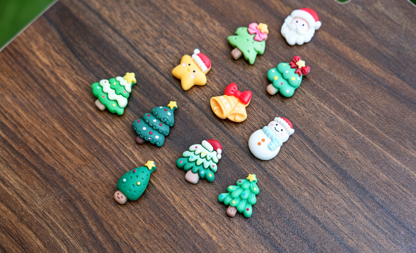 Mini Christmas Magnet Set of 11, Handmade  Kawaii Xmas Mini Figurines, Cute Fridge Magnets,  Festive Santa Decor & Tiny Christmas Gift