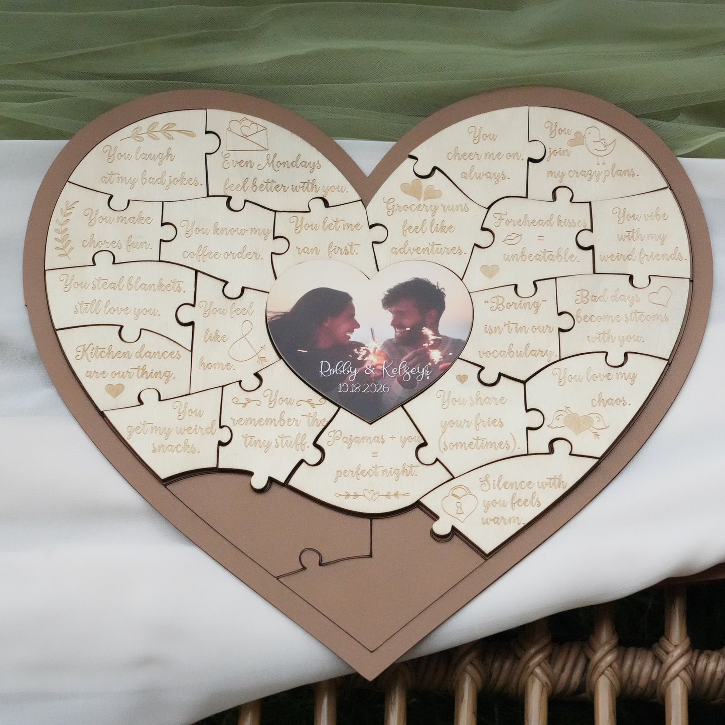 Reasons I Love You,Personalized Puzzle Gift  With Box,Gift for Her, Anniversary Gift For Couple, Romantic Gift,I Love You Puzzle