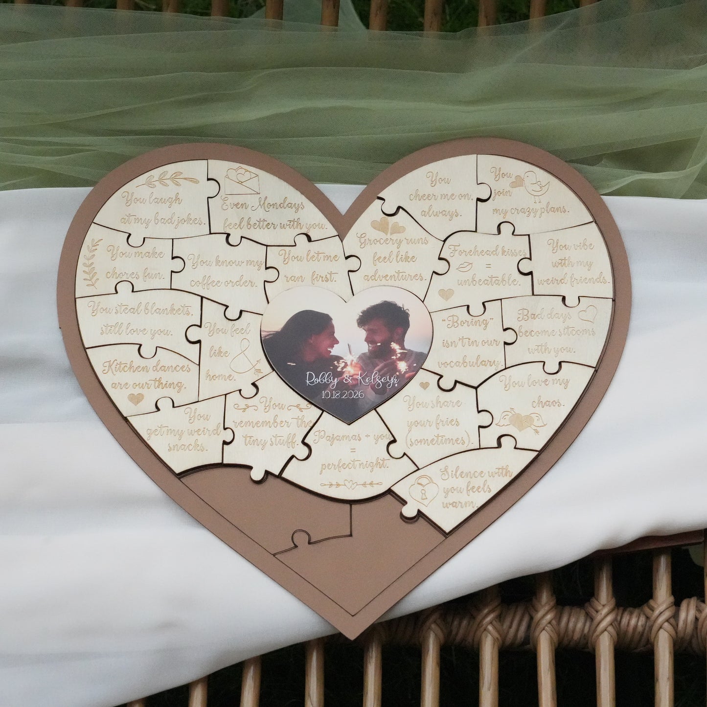 Reasons I Love You,Personalized Puzzle Gift  With Box,Gift for Her, Anniversary Gift For Couple, Romantic Gift,I Love You Puzzle