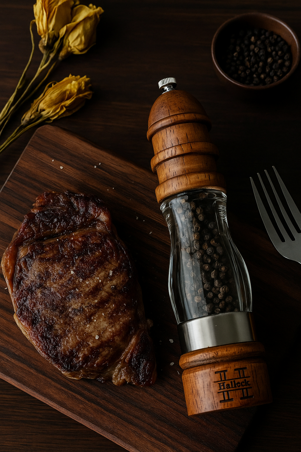 Personalized Wooden Salt＆Pepper Grinder Bottle, Modern Kitchen Decor,Kitchen Seasoning Accessory, Gift For Mom