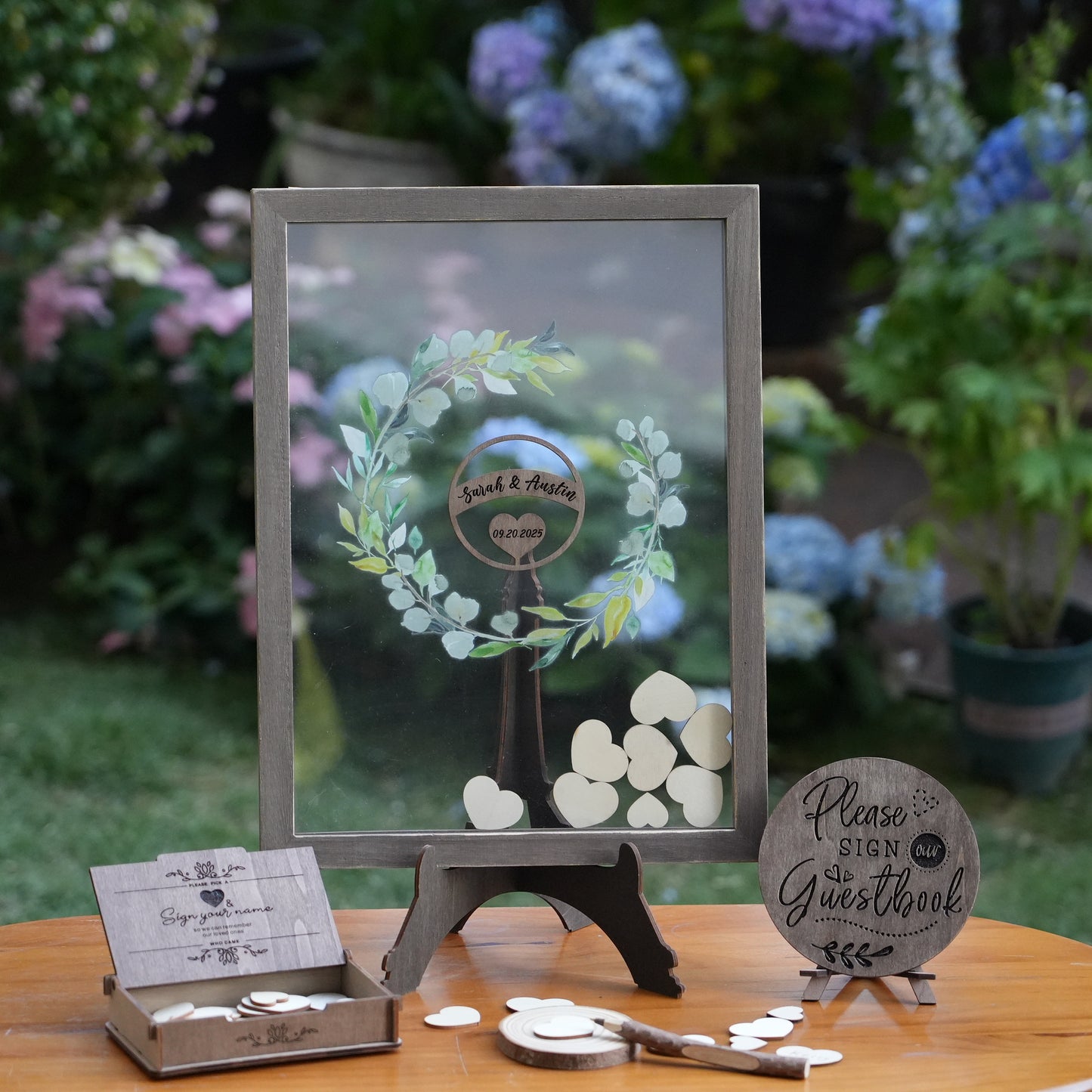 Transparent Wedding Guest Book,Modern Wedding Decor,Guestbook Wedding Gift,Guestbook With Hearts