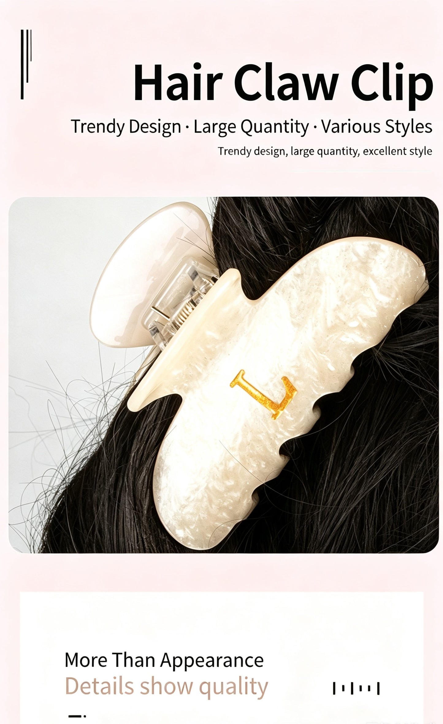 Personalized Monogram Acrylic Hair Claw Clip,  Custom Gold Initial Hair Clip, Bridesmaid Gift,  Custom Engraved Hair Claw
