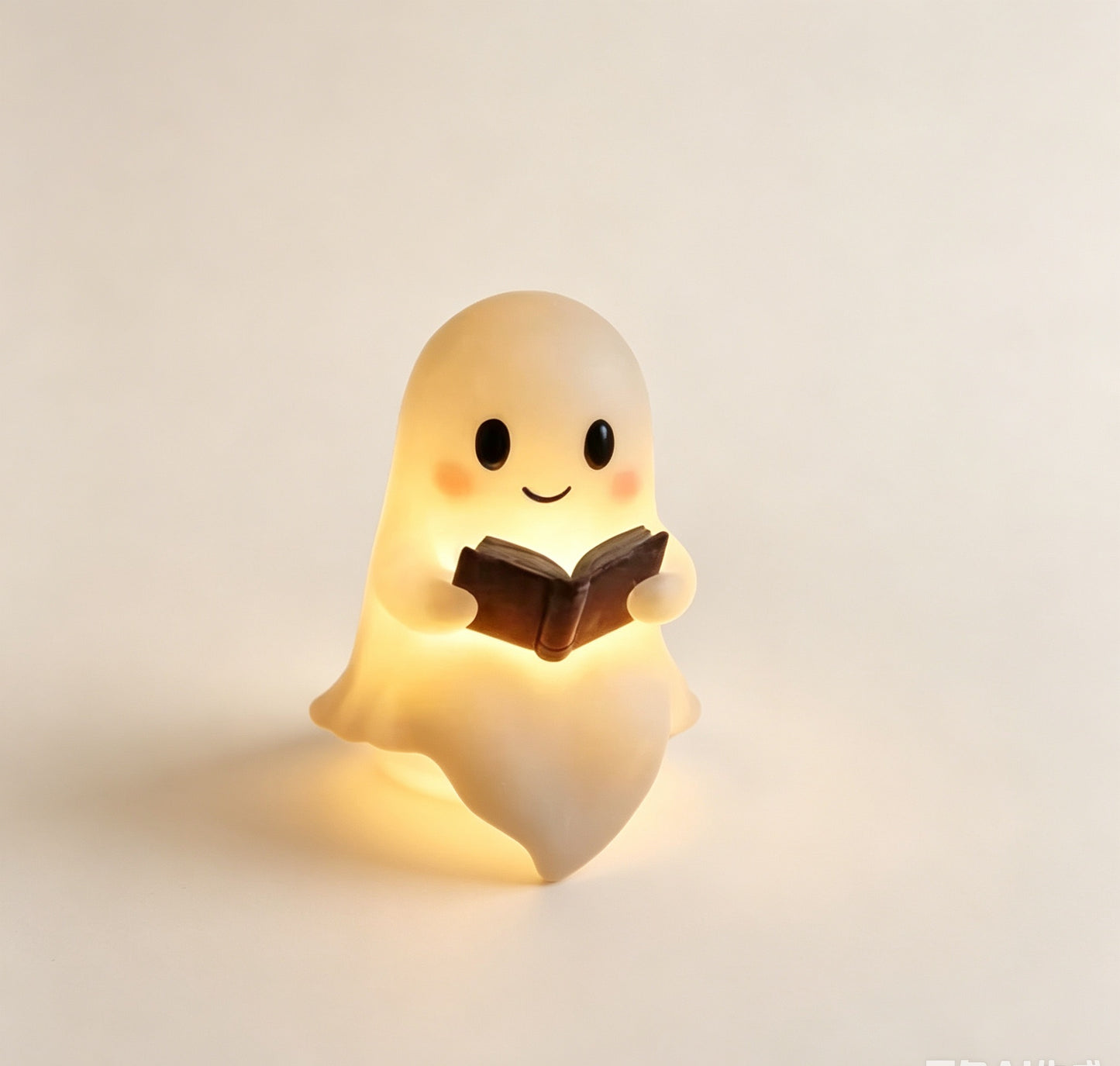 Ghost Reading Night Light, Cute Ghost Table Lamp,  Halloween Mini Desk Lamp, Whimsical Bedside Decor,  Spooky Ghost Accent Lamp