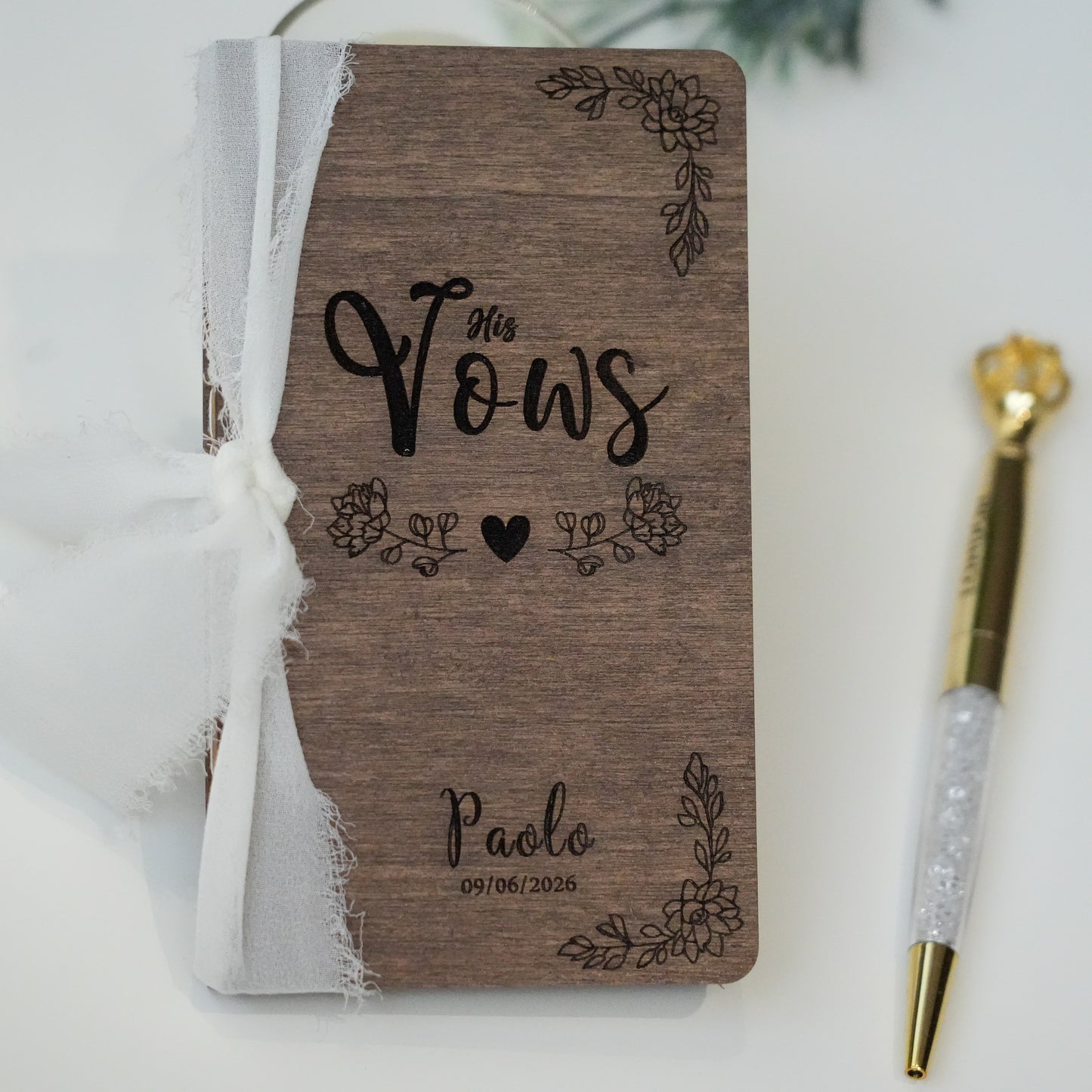 Personalized Wedding Vow Books,His and Her Vow  Books,Booklets for Bride and Groom,Wedding Gift, Wedding Ceremony or Elopement