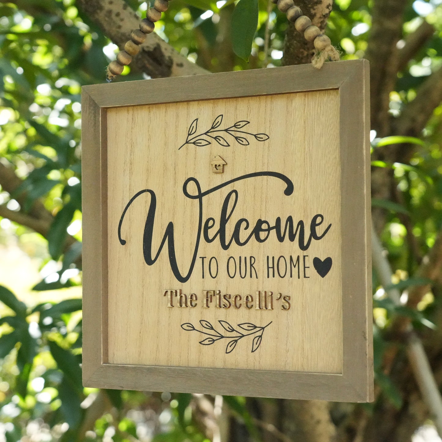 Personalized Welcome To Our Home Door Hanger, Front Door Decor,Custom Family Door Sign, Front  Door Sign,Welcome Sign