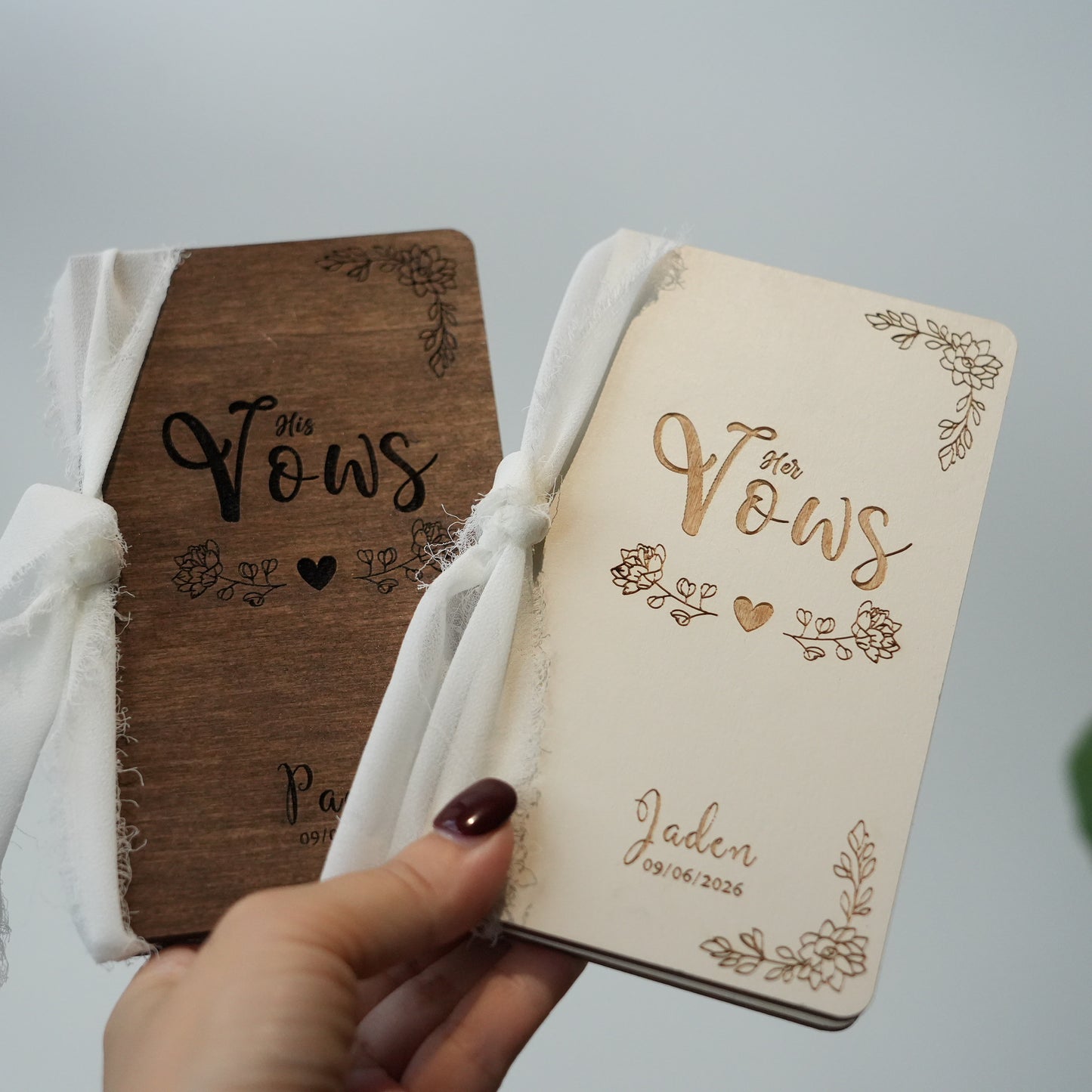 Personalized Wedding Vow Books,His and Her Vow  Books,Booklets for Bride and Groom,Wedding Gift, Wedding Ceremony or Elopement