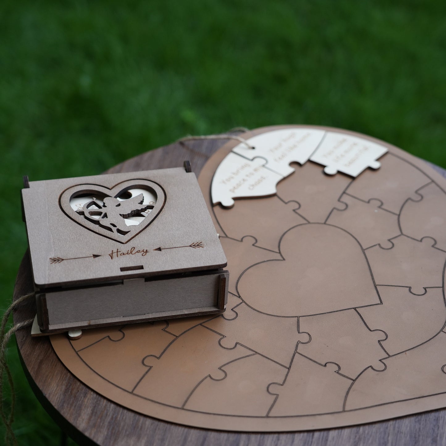 Personalized Puzzle Gift Reasons I love you,Gift For  Girlfriend,Birthday Gift,Anniversary Gift for Her, Valentine's Day Gift,Heart Puzzle Template