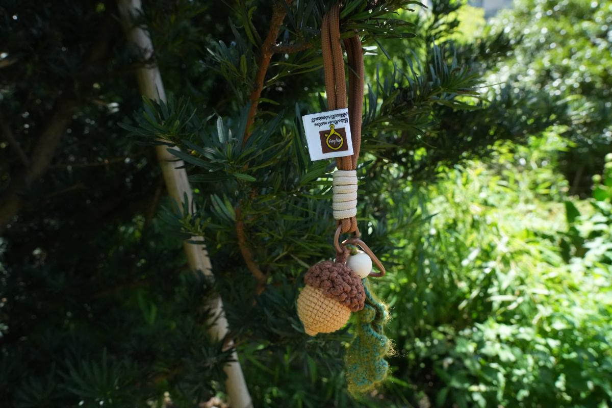 Handmade Crochet Acorn Keychain, Woodland  Fall Holiday Charm, Rustic Autumn Backpack &  Purse Accessory, Cute Nature Inspired Seasonal Gift