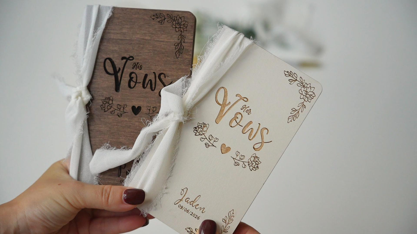 Personalized Wedding Vow Books,His and Her Vow  Books,Booklets for Bride and Groom,Wedding Gift, Wedding Ceremony or Elopement