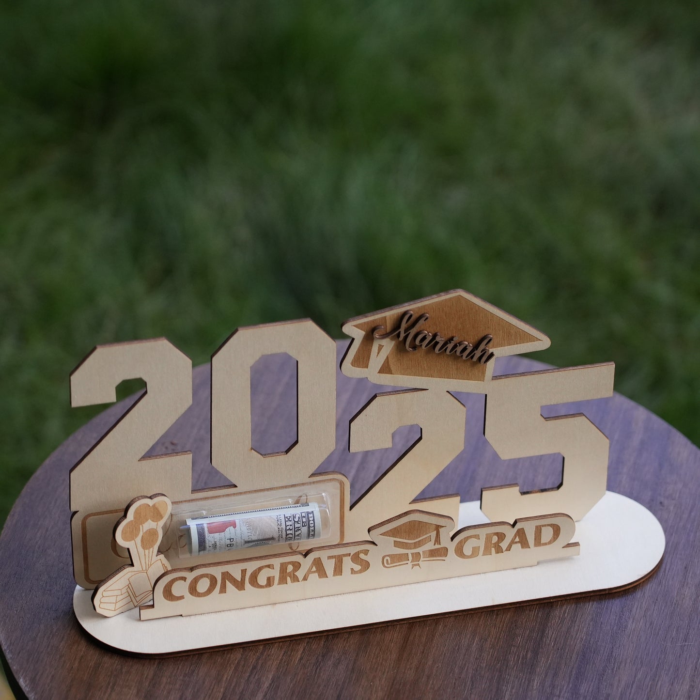 Custom Graduation Standing Sign With Money, Graduation Keepsake,Graduation Table Decor, Memorial Gift,Gift For Students
