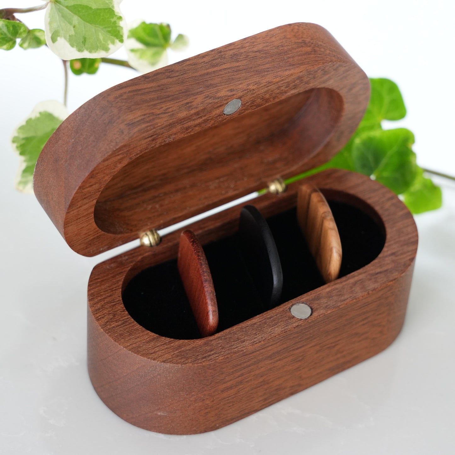 Personalized Wooden Guitar Picks With Chic Box, Custom Guitar Pick Holder,Gift for Guitarist Musician, Plectrum Box Guitar Player Gift