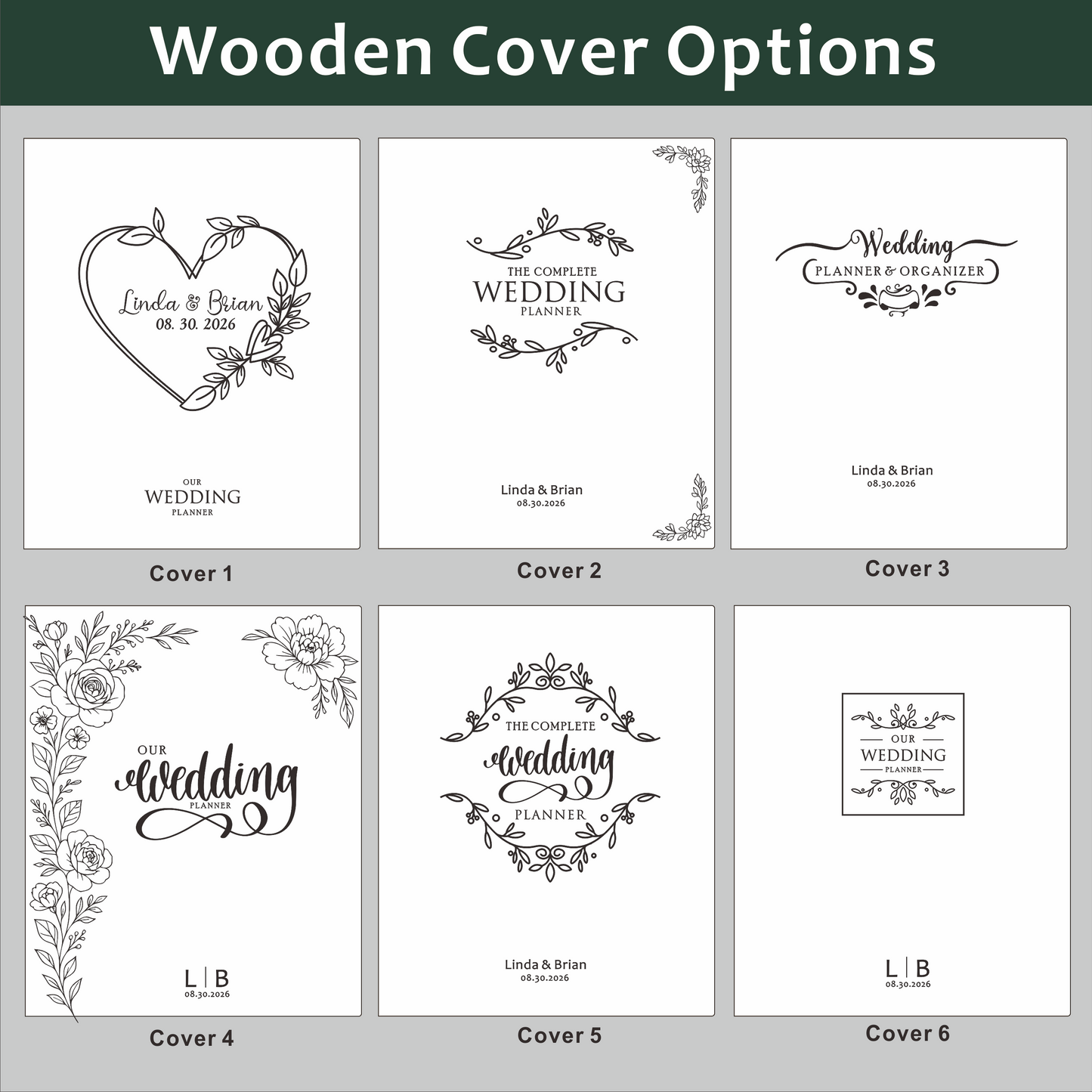 Wedding Planner Book & Organizer Personalized，Wedding Book Planner for Itinerary ， Engagement Gift for Bride, Wedding Book Party Checklist