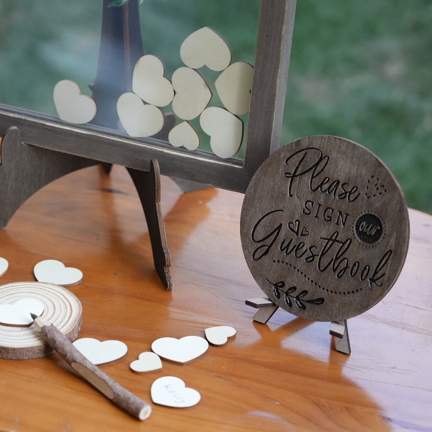 Transparent Wedding Guest Book,Modern Wedding Decor,Guestbook Wedding Gift,Guestbook With Hearts
