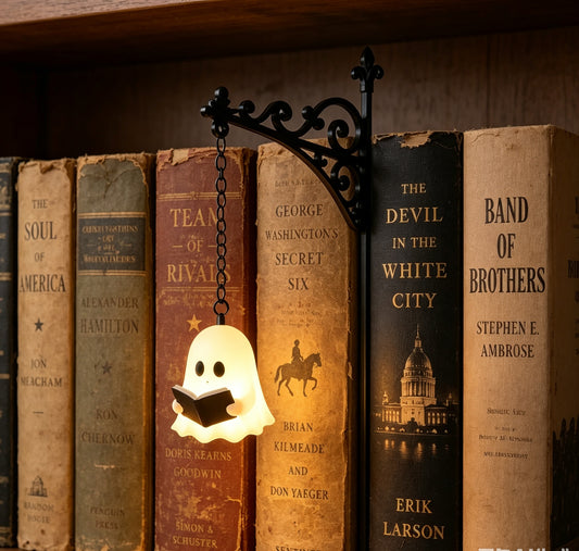 Ghost Lantern Book Nook Lamp, Mini Bookshelf  Hanging Lantern, Vintage Library Decor, Halloween  Bookshelf Decor, Whimsical Shelf Accent Lamp
