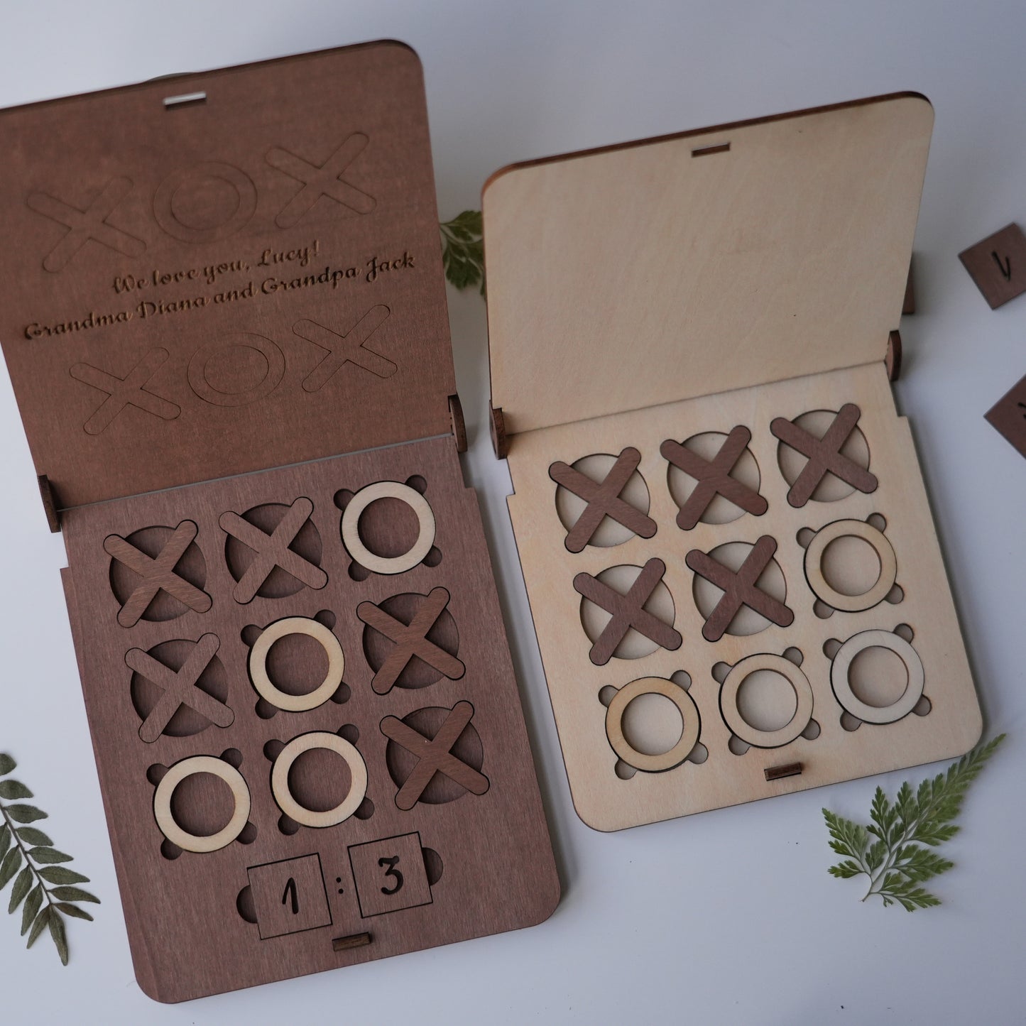 Personalised Table Tic-tac-toe Game,Wooden Table Gift,Laser Cut Tic-tac-toe Game,Unique Christmas Favours,Guest Gift,Gift For Friend