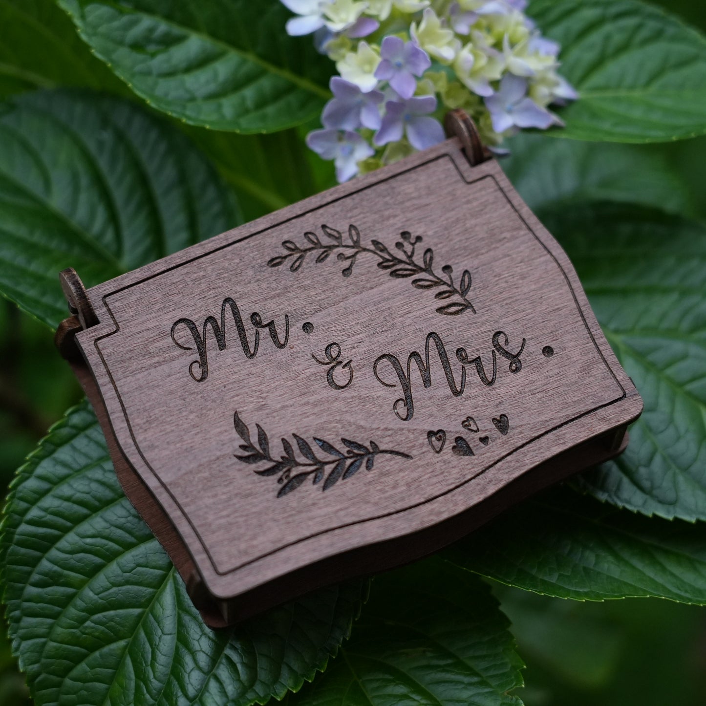Personalized Wooden Ring Box,Engrave Ring Box, Wedding Ring Bearer,Anniversary Gift,Bridal Gift For Her, Wedding Ceremony Ring Holder