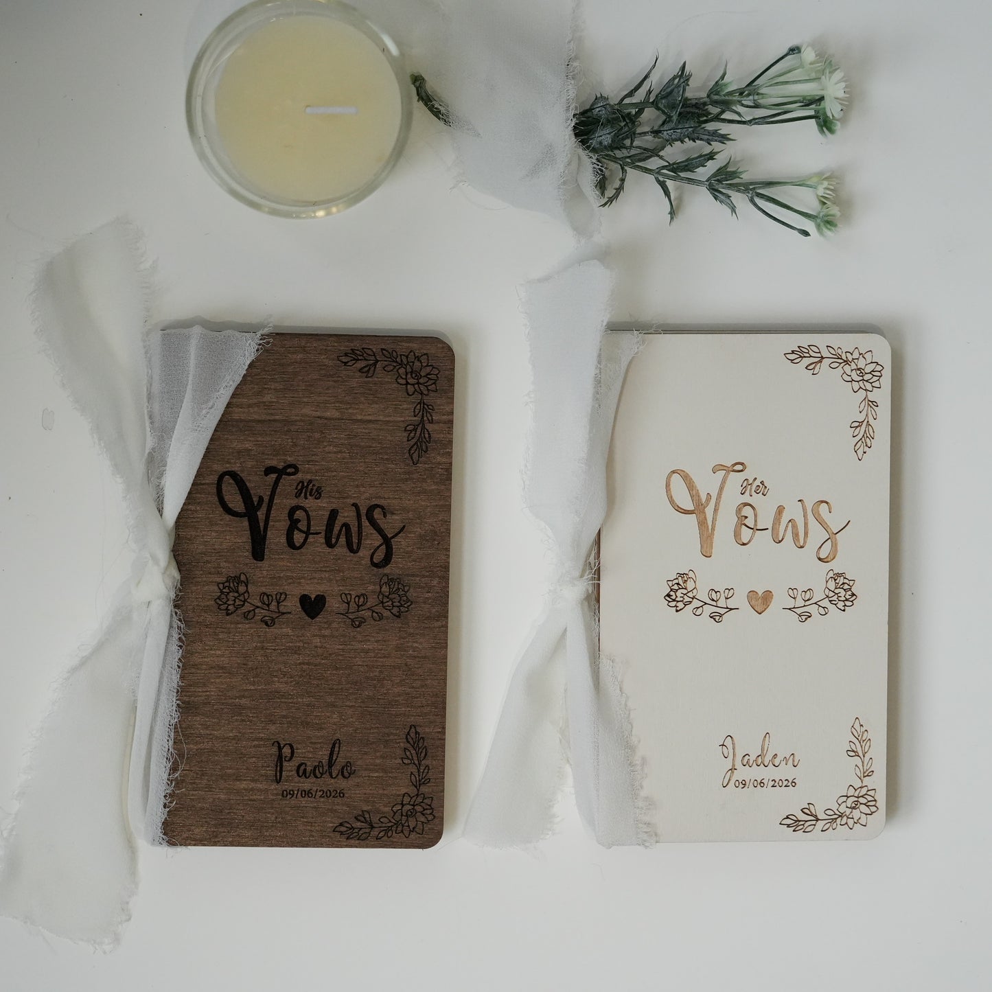 Personalized Wedding Vow Books,His and Her Vow  Books,Booklets for Bride and Groom,Wedding Gift, Wedding Ceremony or Elopement