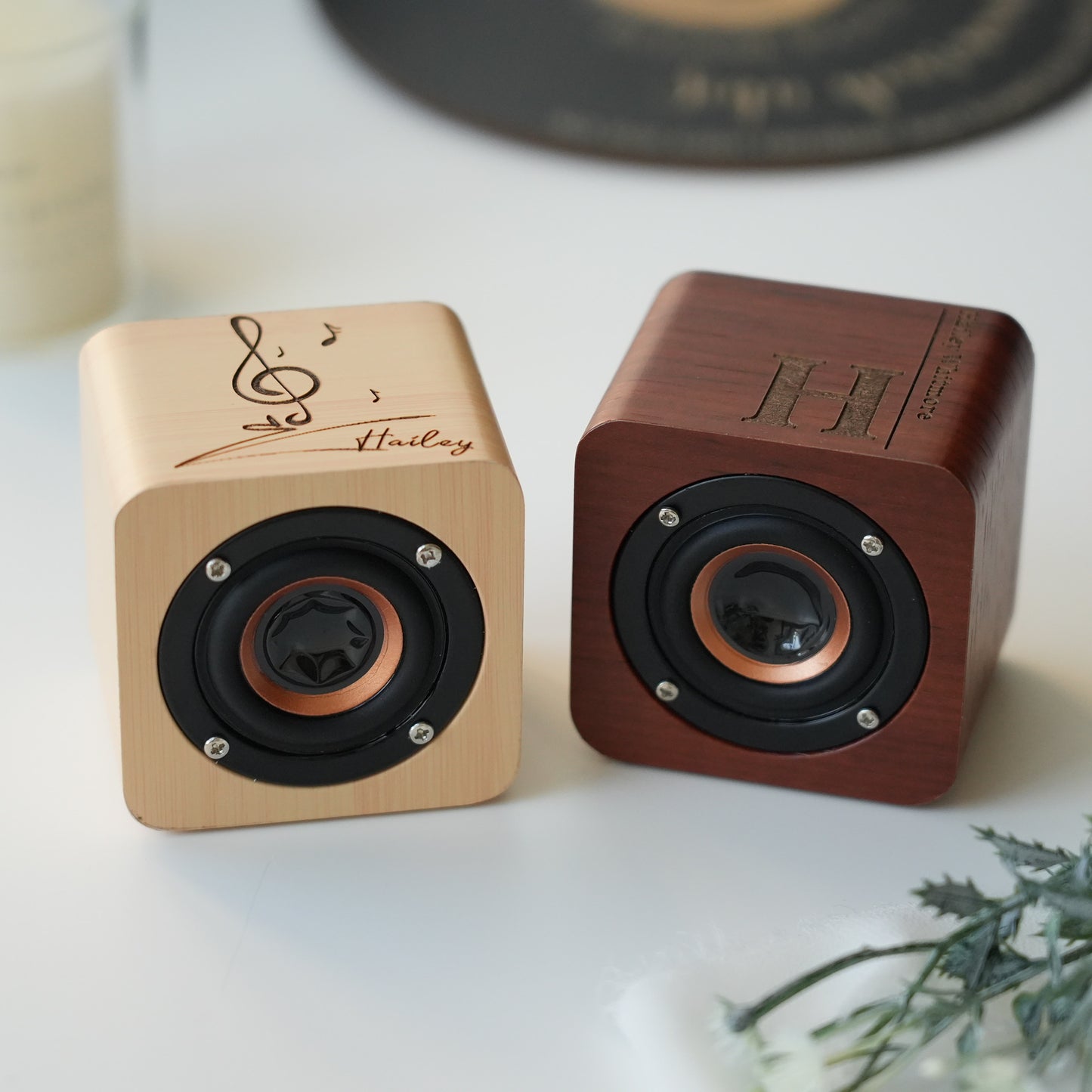 Personalized Wooden Bluetooth Speaker,Custom  Groomsmen Gifts,Birthday Gift,Anniversary Gift, Bridal Party Gifts