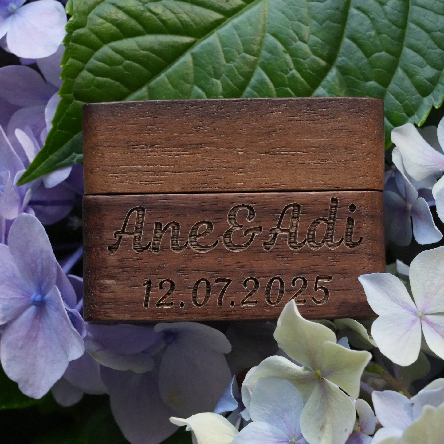 Personalized Mini Wooden Wedding Ring Box,Ceremony  Column Shaped Ring Box,Engraved Engagement Holder, Wedding Ring Bearer Gift