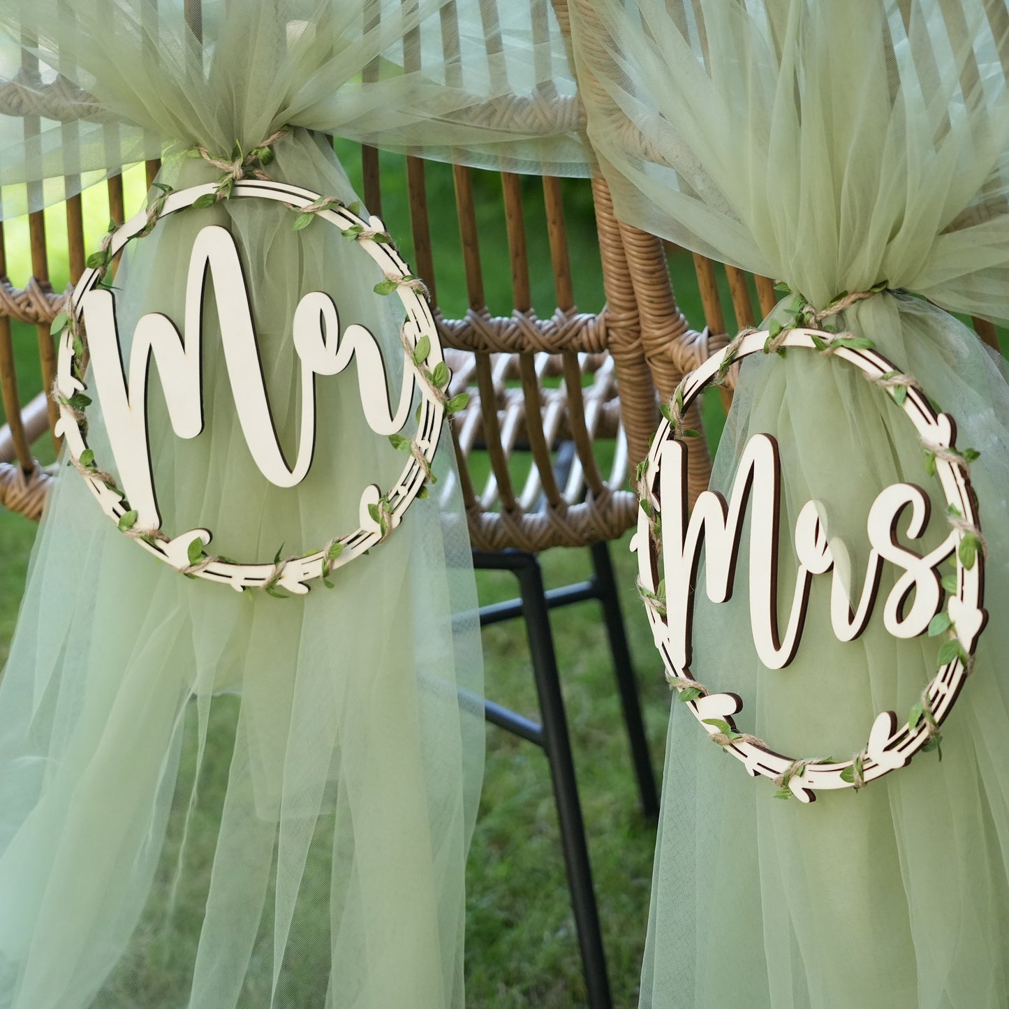 Personalized Wooden Chair Sign,In Loving Memory Sign,Wedding Chair,Bride and Groom  Chair Signs,Mr and Mrs Chair Signs