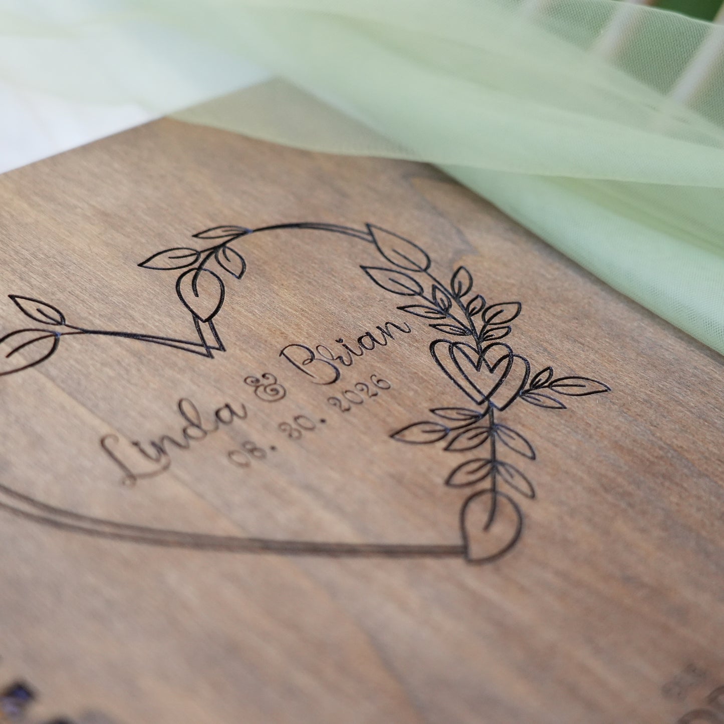Wedding Planner Organizer Book Wedding Planner Book for Bride and Wood Cover, 12 Mouths to the Big Day