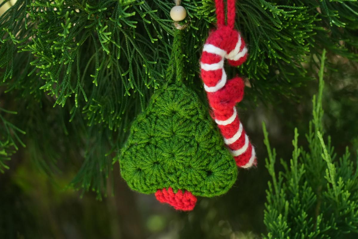Handmade Crochet Christmas Ornaments,  Festive Xmas Tree Decorations, Rustic Holiday  Home Decor, Handcrafted Christmas Gifts