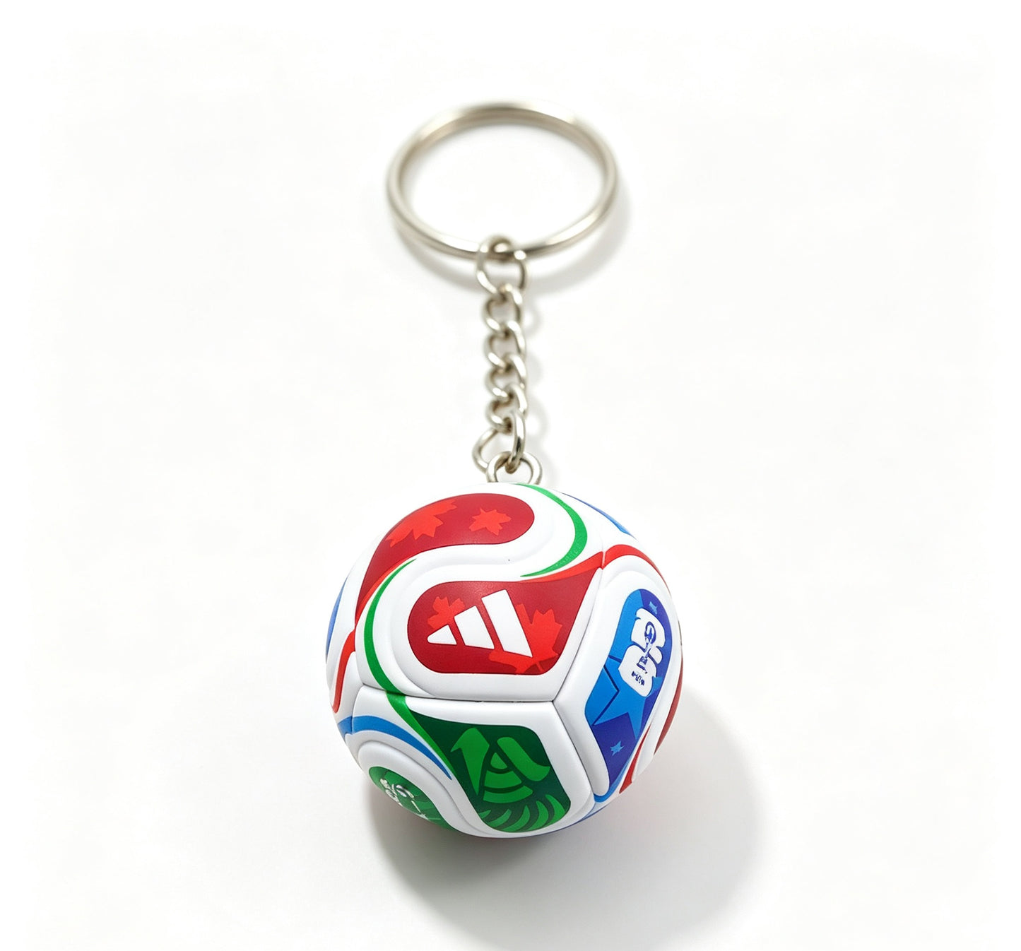 2026 World Cup Mini 3D Soccer PVC Keychain,  Solid Durable Football Keyring, World Cup Fan  Accessory & Sports Gift