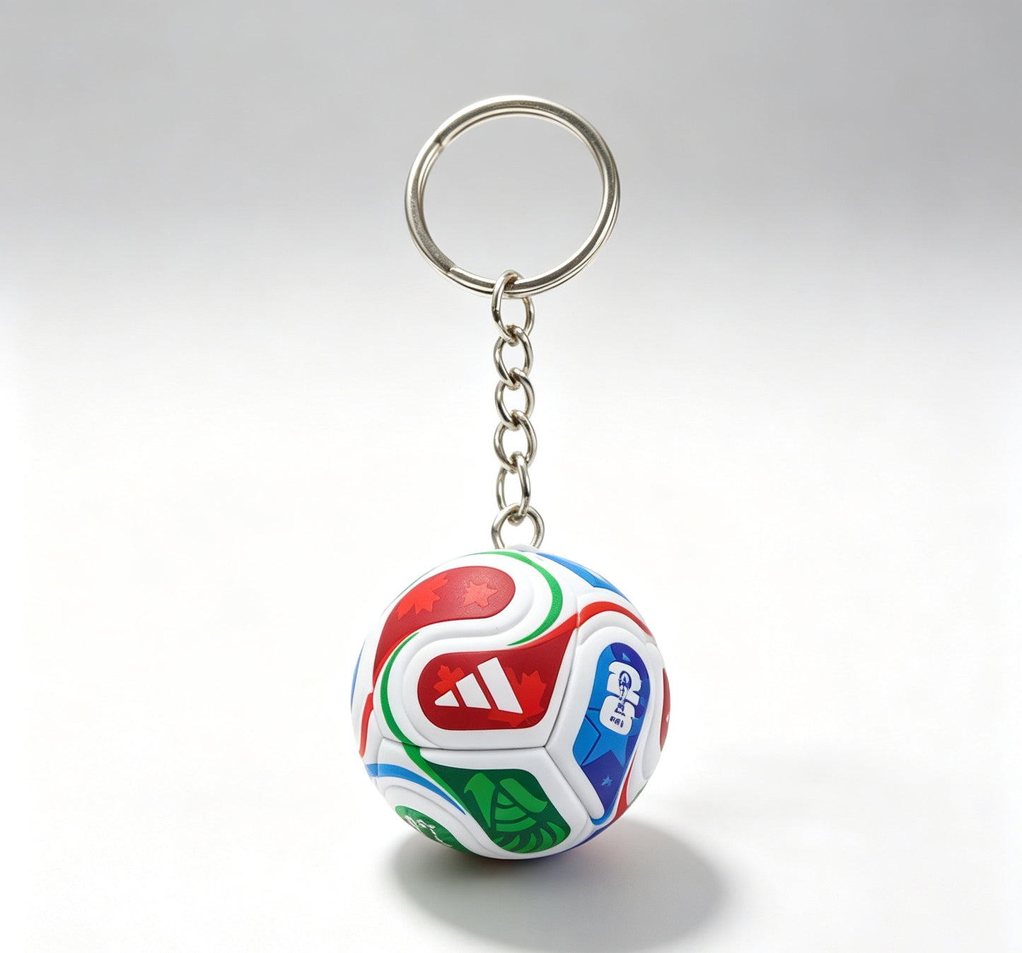 2026 World Cup Mini 3D Soccer PVC Keychain,  Solid Durable Football Keyring, World Cup Fan  Accessory & Sports Gift