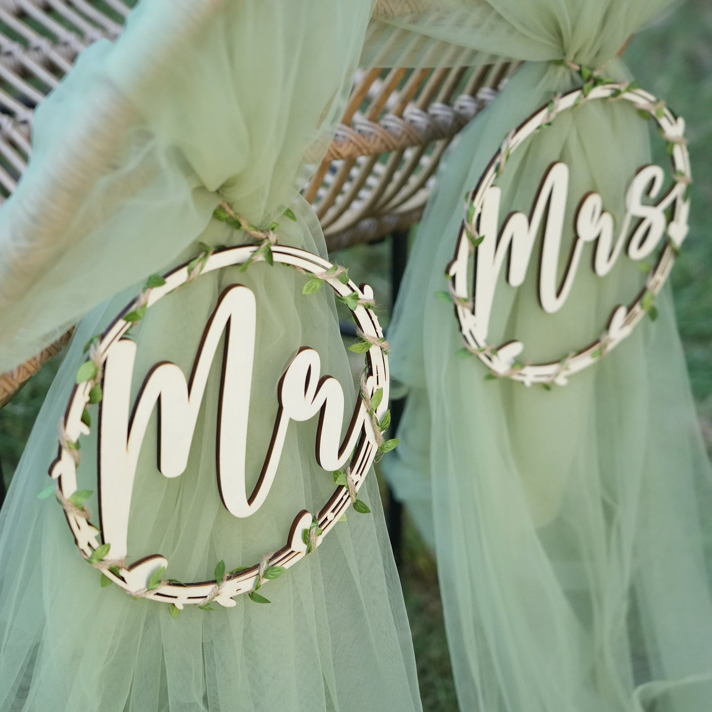 Personalized Wooden Chair Sign,In Loving Memory Sign,Wedding Chair,Bride and Groom  Chair Signs,Mr and Mrs Chair Signs