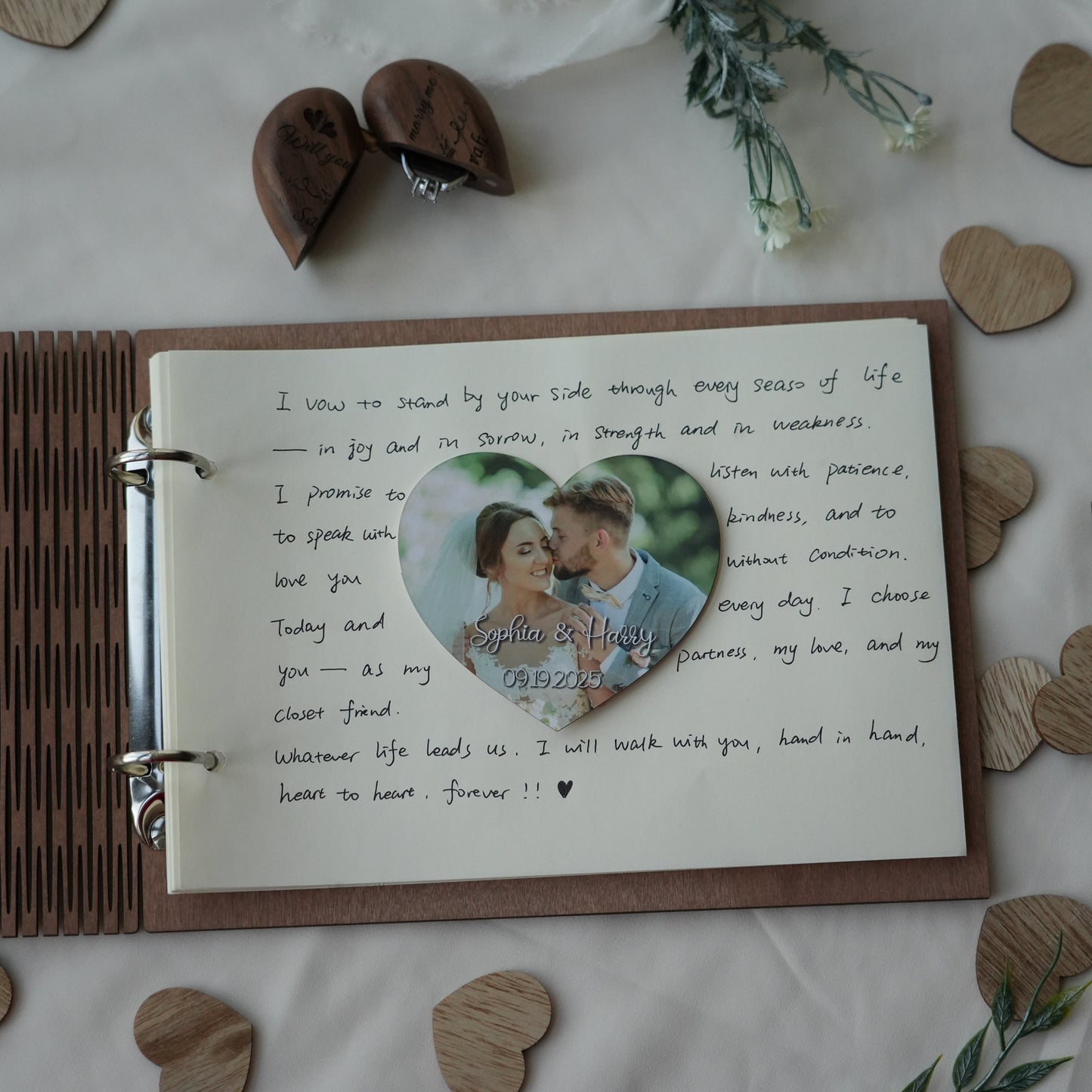Personalized Wedding Guest Book,Signing Book For  Reception,Wedding Scrapbook,Wedding Keepsake, Bridal Shower Album Gifts