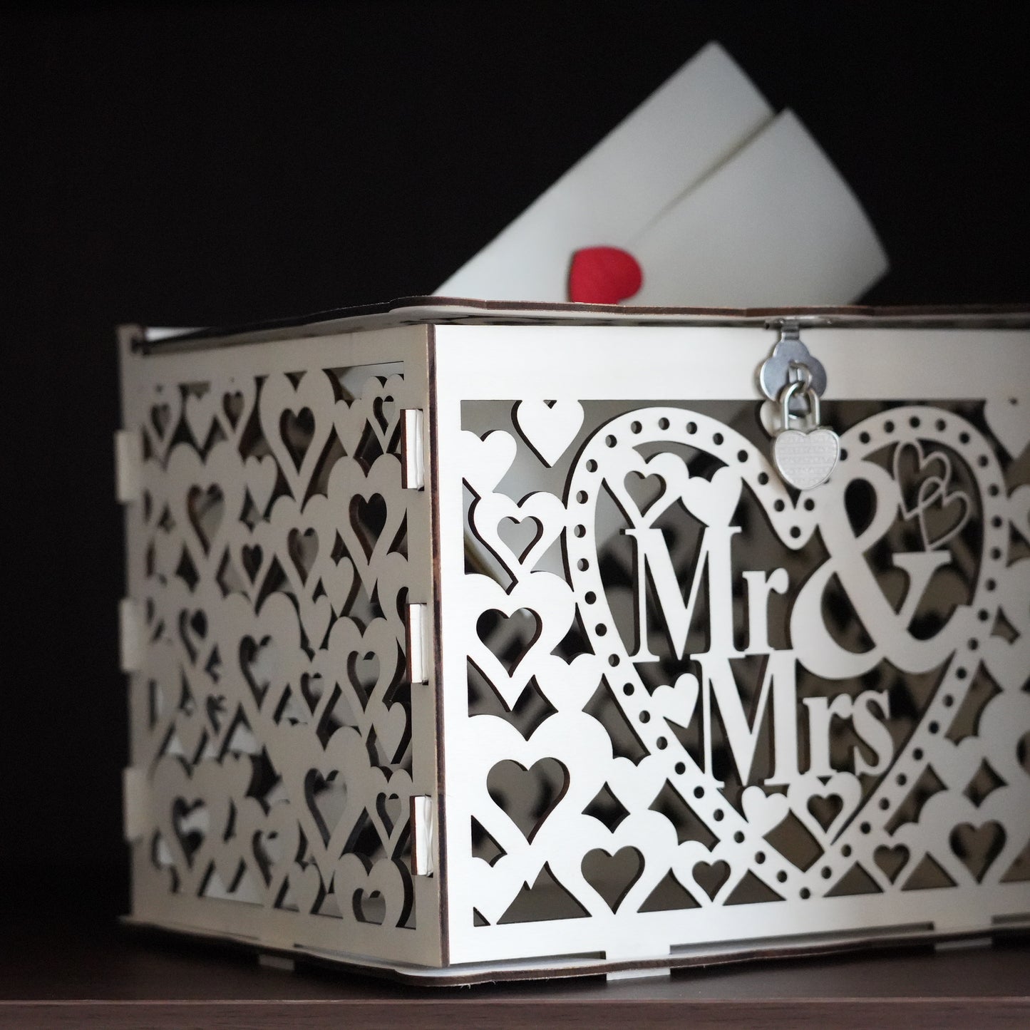 Wooden Wedding Card And Wedding Gift Money Box, Engraved Wooden Advice Box For Couple,Rustic  Wooden Cards & Gifts Keepsake