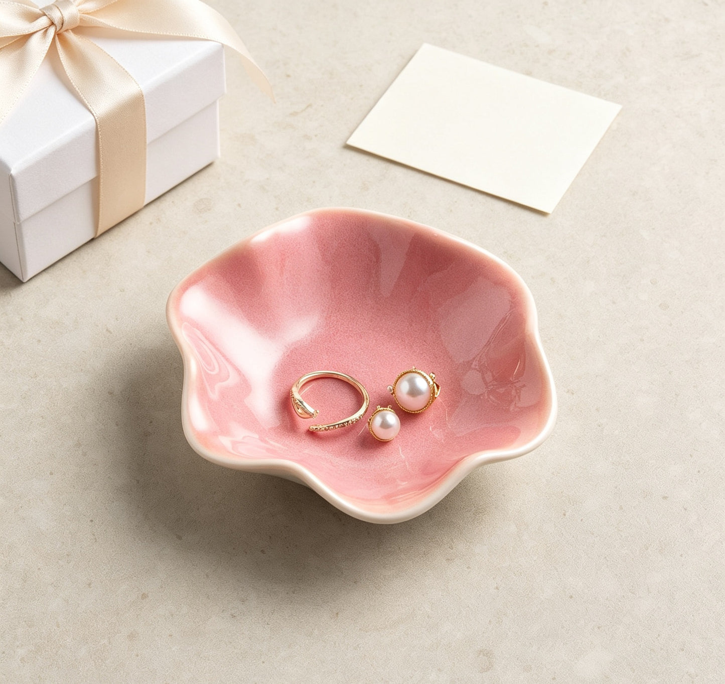 Mr and Mrs Ceramic Wedding Ring Tray,  Romantic Trinket Dish, Vanity Jewelry Holder,  Newlywed Keepsake Decor, Bridal Shower & Wedding Gift