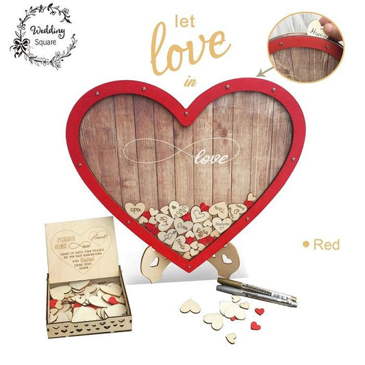 Wooden wedding book, Hearts, Unique Wedding Guest Book,  Wedding Decoration, Rustic wedding
