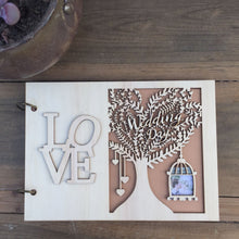 Load image into Gallery viewer, Wedding GuestBook Wooden Wedding Guest Book wedding tree  Personalised Guest Book