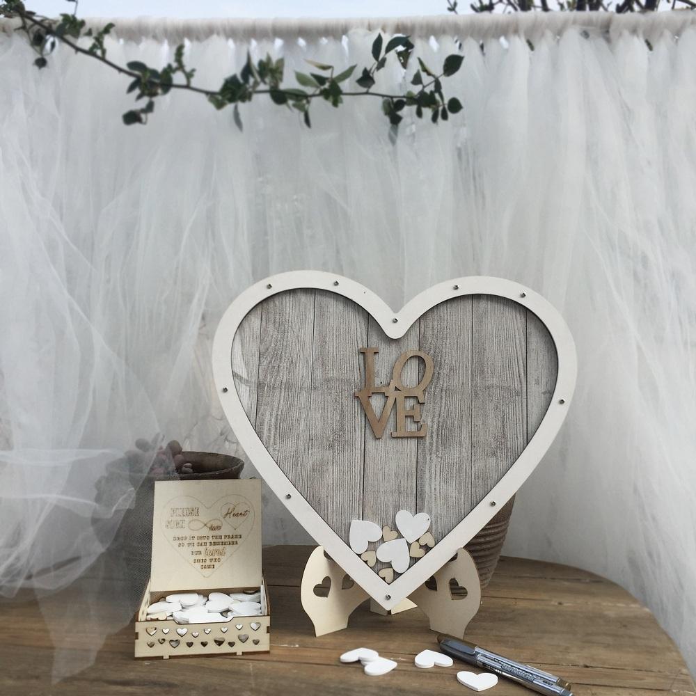 Wooden wedding book, Hearts, Unique Wedding Guest Book,  Wedding Decoration, Rustic wedding