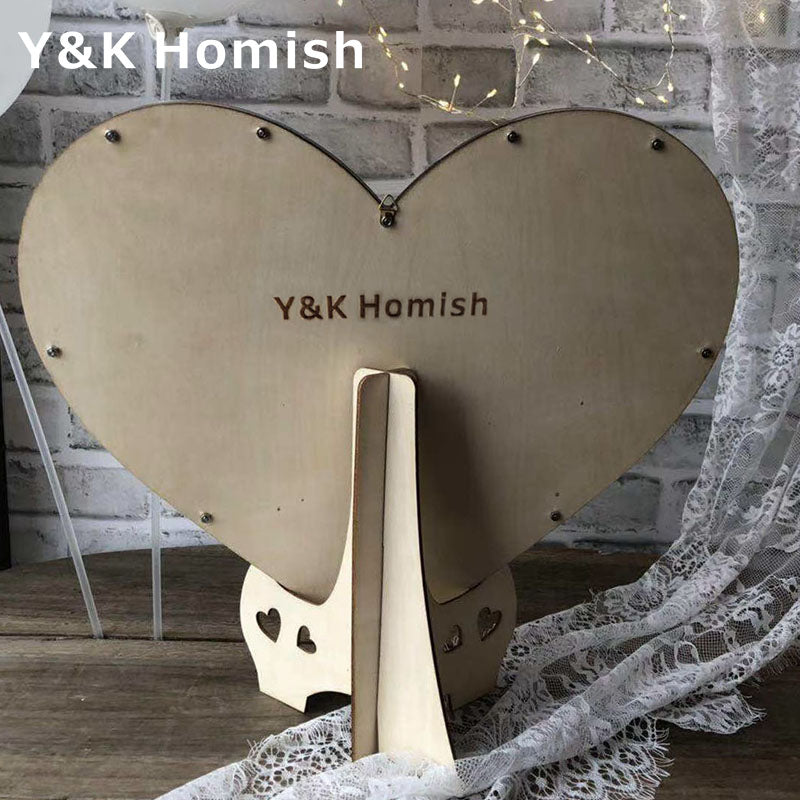 Wood Hearts Wedding Guest Book Alternative, Heart Drop Guest Book Rustic Wooden Love Heart Wedding Table Scatter Decoration Crafts, for 100 Hearts Wedding