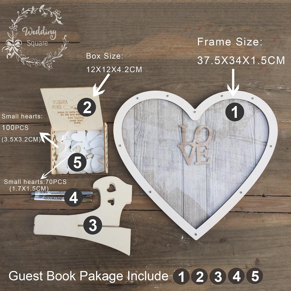 Wooden wedding book, Hearts, Unique Wedding Guest Book,  Wedding Decoration, Rustic wedding